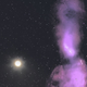 Illustration for article titled Massive intergalactic radio jets would totally dwarf the Moon...if only we could see them